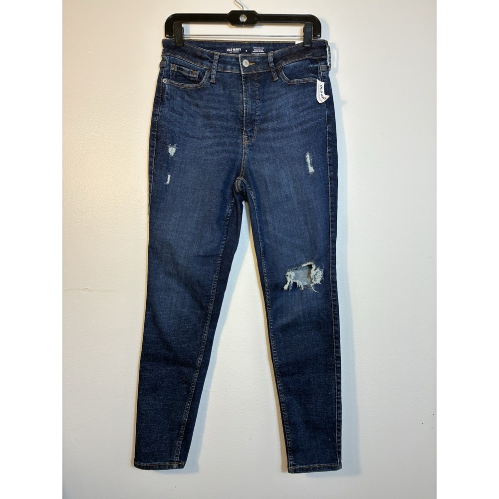 NEW! Old Navy 360 Stretch Super Skinny Sz 8 Dark Wash Casual